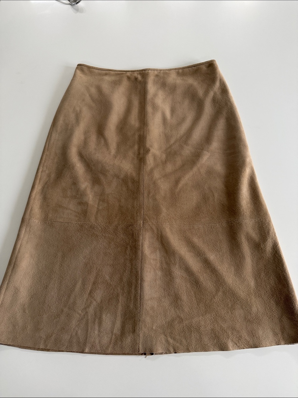 Vintage Banana Republic A-Line Brown Suede Skirt Size 14